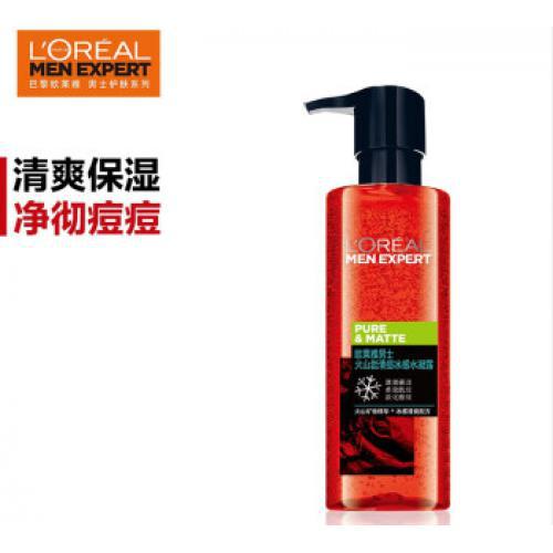 欧莱雅(LOREAL)男士火山岩清痘冰感水凝露 120ml(男士爽肤水 保湿露 补水保湿)